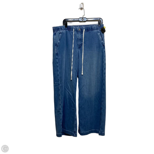 Jeans Wide Leg By American Eagle In Blue Denim, Size: 12