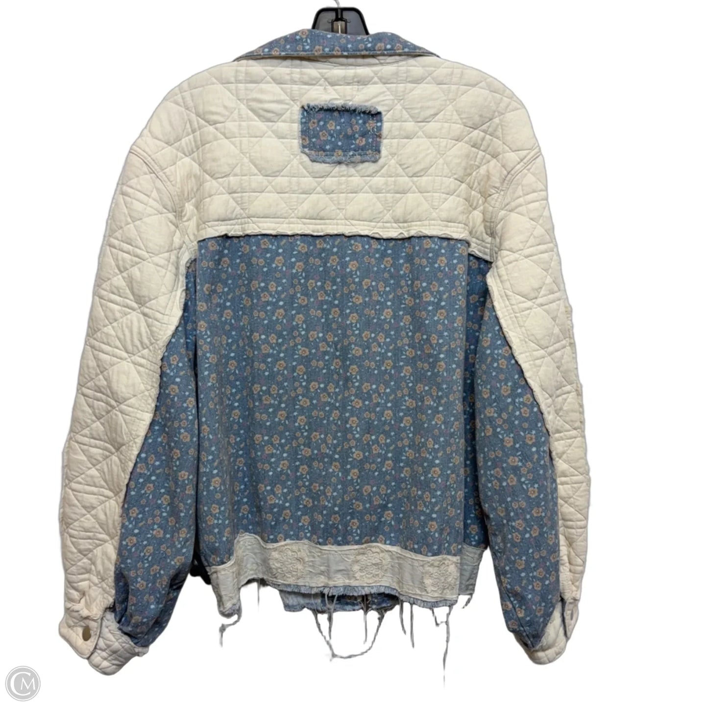 Jacket Other By Pol In Blue & Cream, Size: S