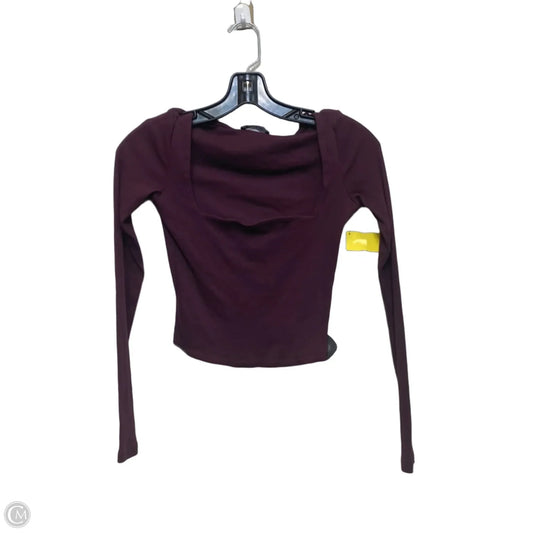 Top Long Sleeve By Zara In Purple, Size: S
