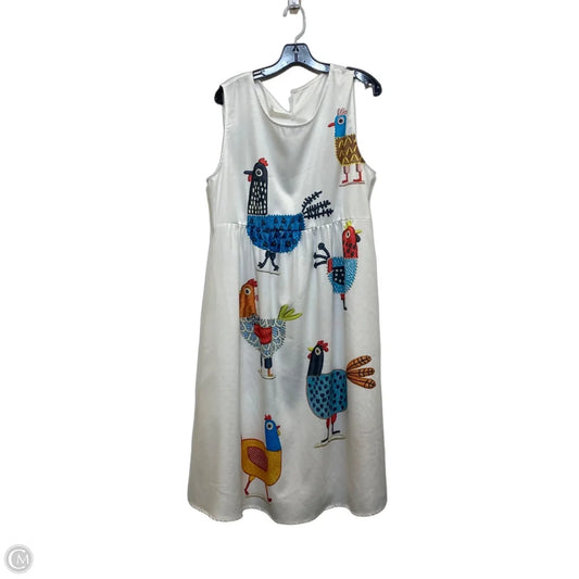 Dress Casual Midi By Cmf In White, Size: Xl