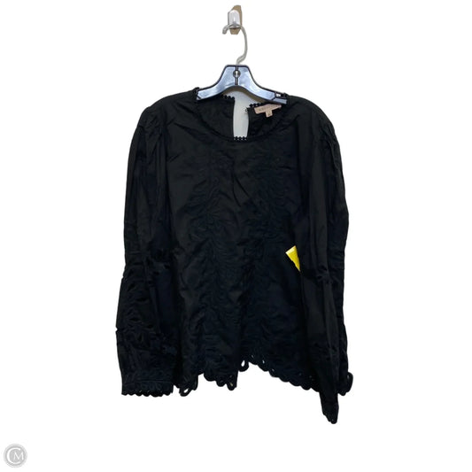 Top Long Sleeve By Philosophy In Black, Size: Xl