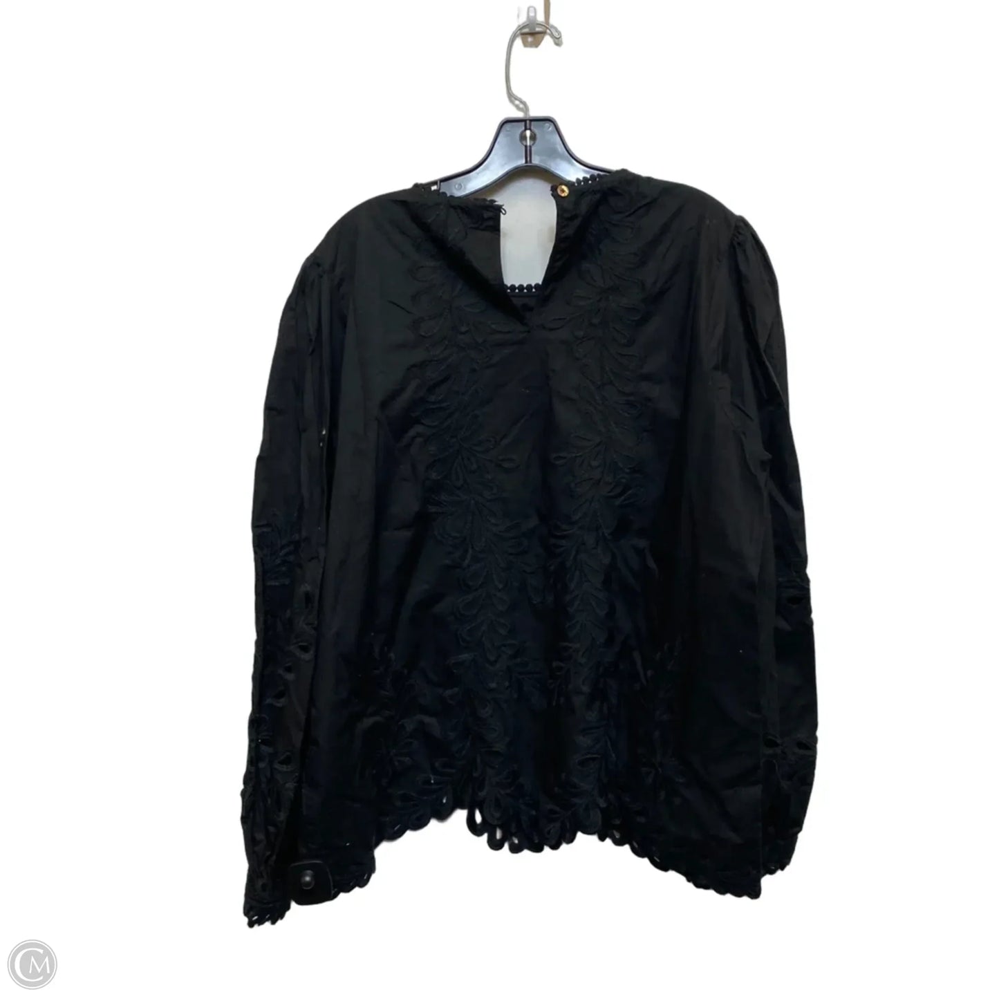 Top Long Sleeve By Philosophy In Black, Size: Xl