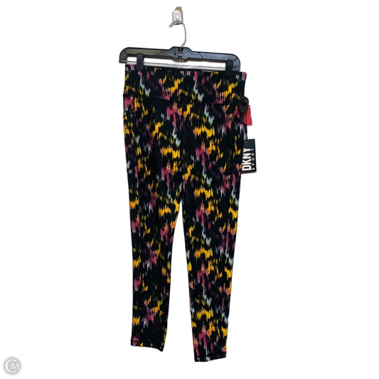 Athletic Leggings By Dkny In Black & Pink, Size: M