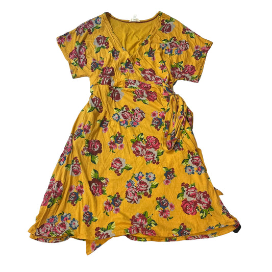 Yellow Dress Casual Midi Matilda Jane, Size Xxl