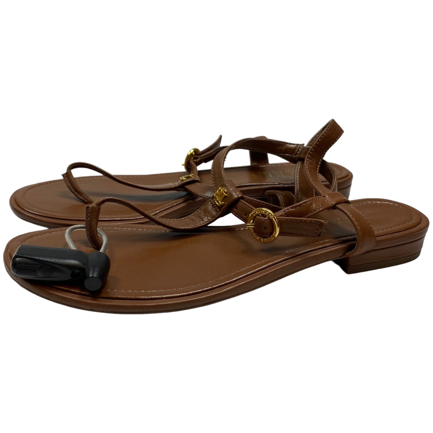 Brown Sandals Flats Ralph Lauren, Size 7