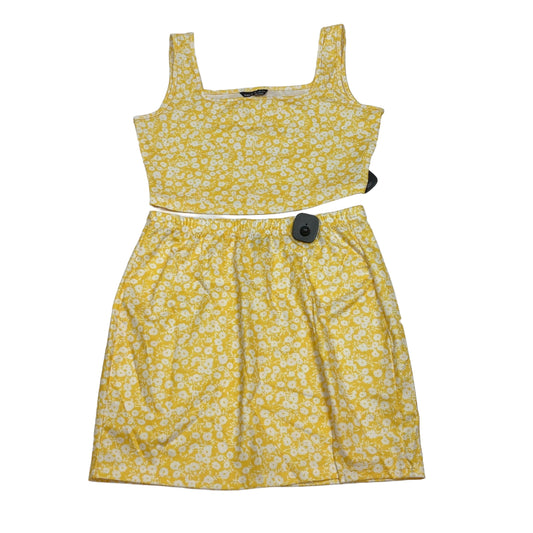 Yellow Skirt Set 2pc Shein, Size L