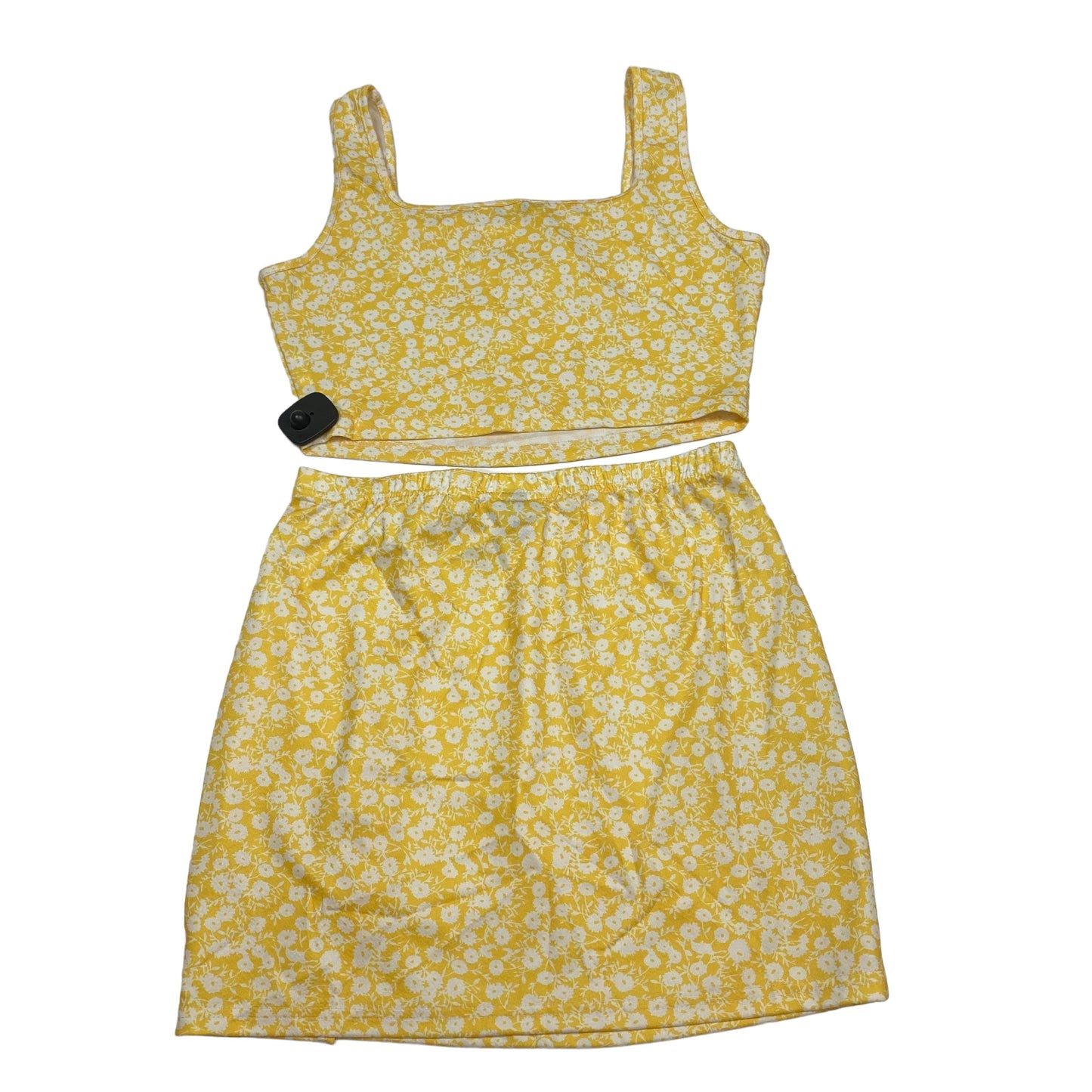 Yellow Skirt Set 2pc Shein, Size L