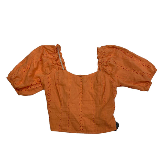 Orange Top Short Sleeve Wild Fable, Size S