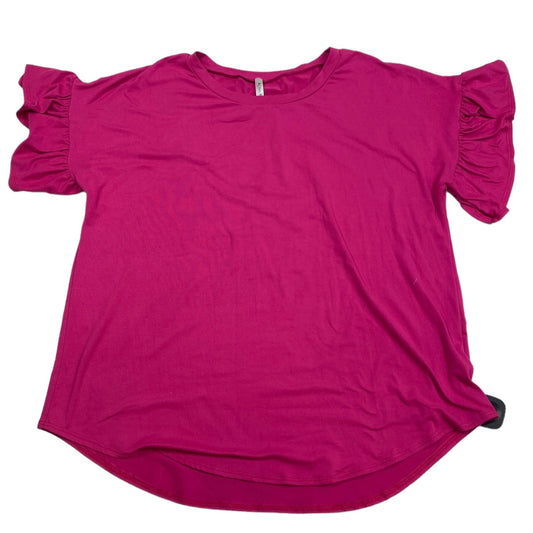 Pink Top Short Sleeve Acting Pro, Size 1x