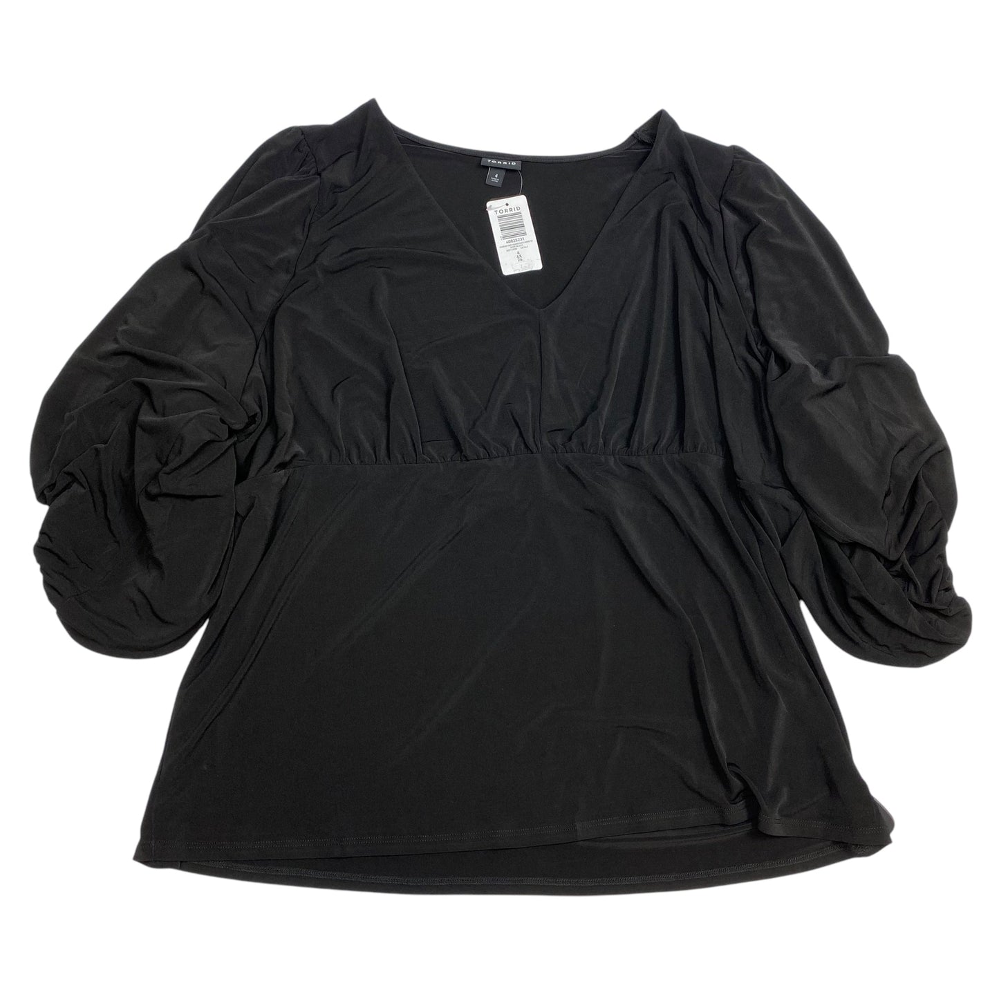 Top 3/4 Sleeve By Torrid In Black, Size: 4x