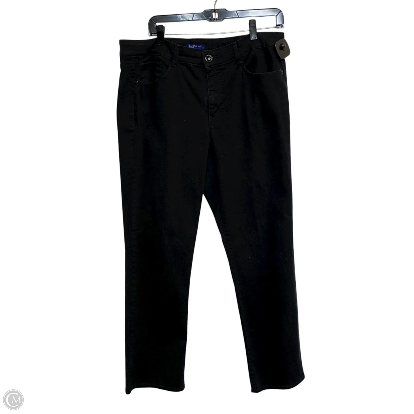 Jeans Straight By Bandolino In Black Denim, Size: 12