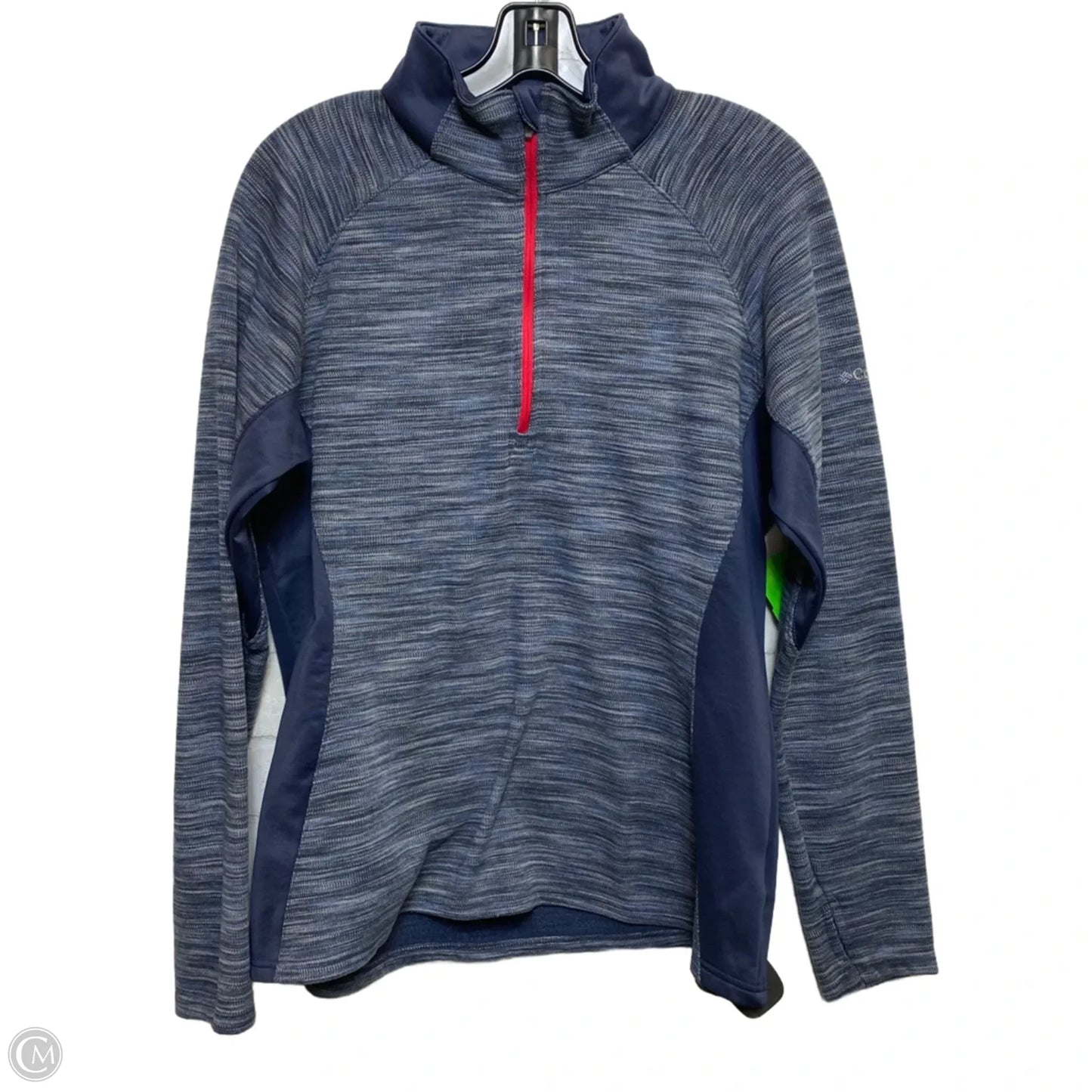 Athletic Top Long Sleeve Collar By Columbia In Blue, Size: Xl