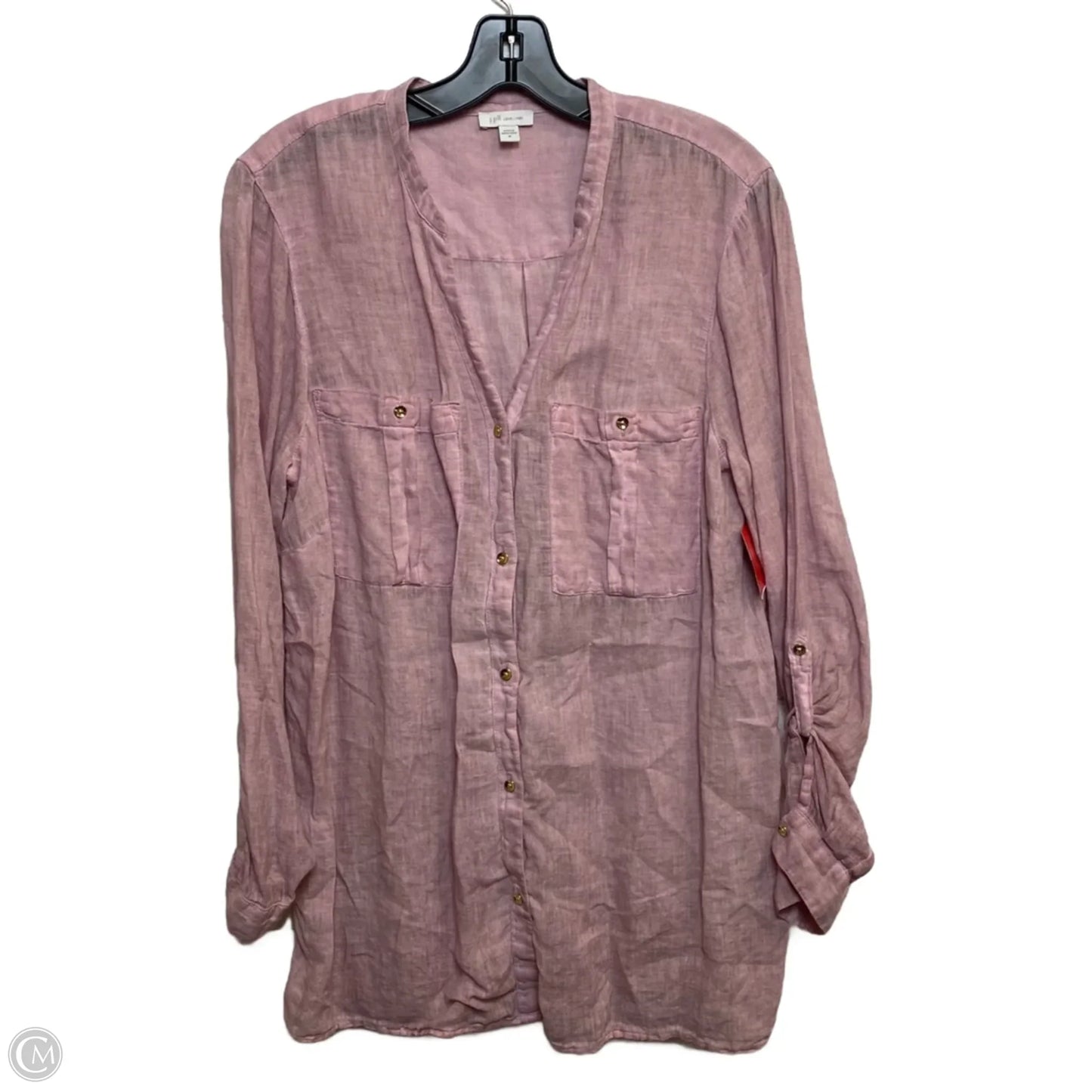 Top Long Sleeve By J. Jill In Pink, Size: M