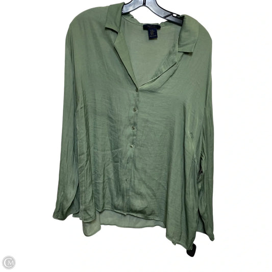 Blouse Long Sleeve By Rachel Roy In Green, Size: 1x