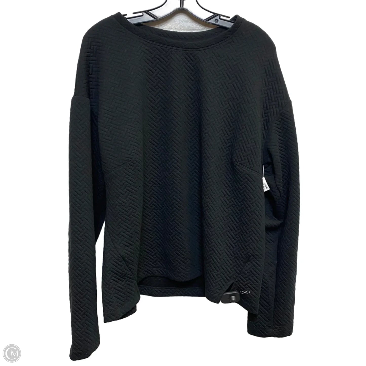 Athletic Top Long Sleeve Crewneck By Freely In Black, Size: Xl