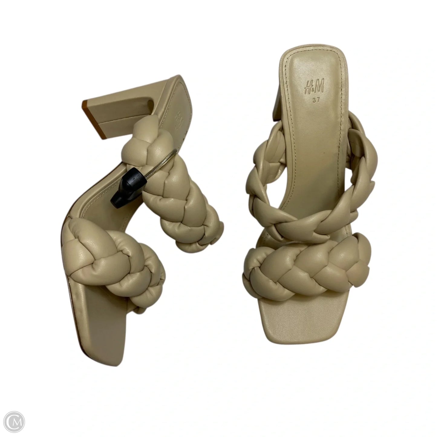 Sandals Heels Kitten By H&m In Tan, Size: 6.5