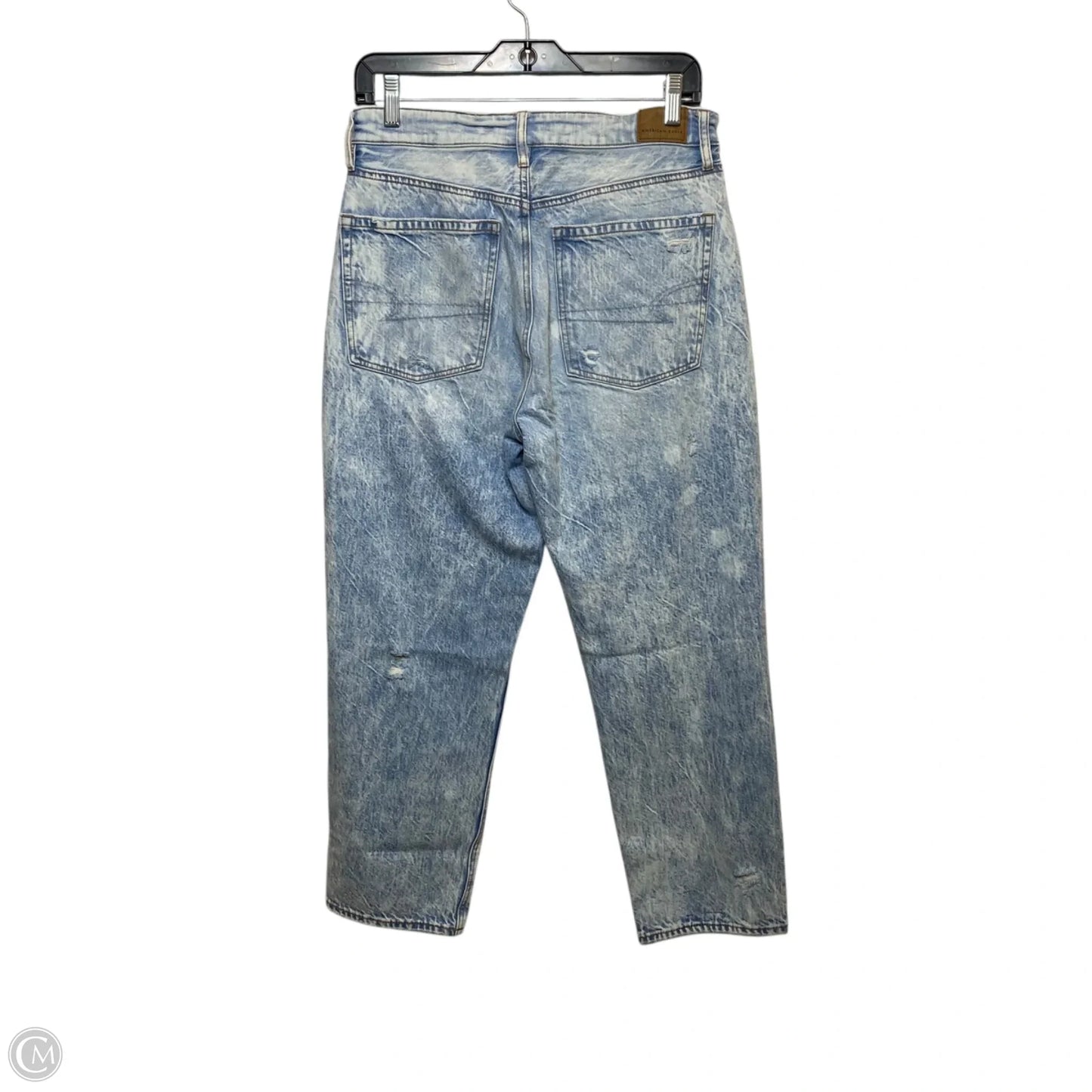 Jeans Straight By American Eagle In Blue Denim, Size: 6