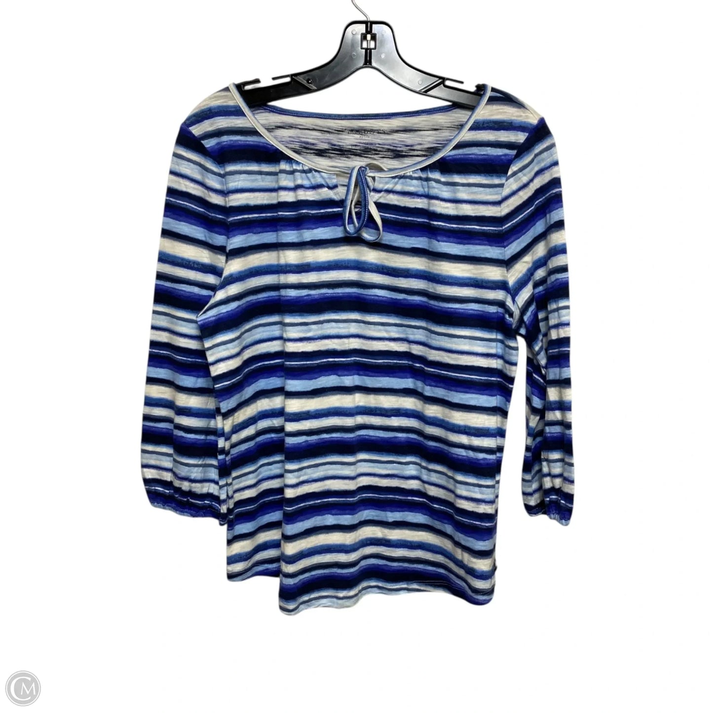 Top 3/4 Sleeve By Talbots In Blue, Size: Mp
