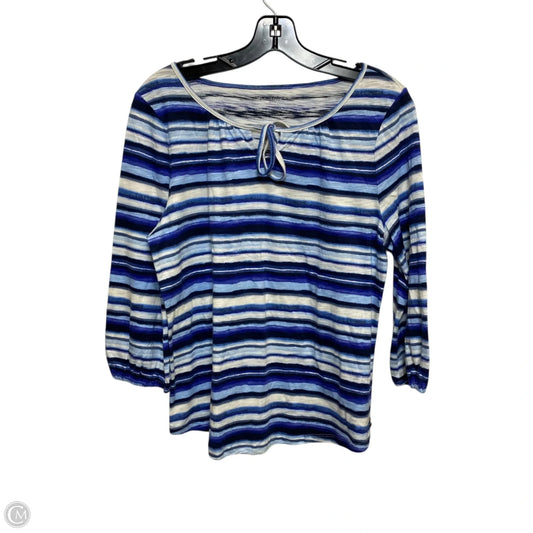 Top 3/4 Sleeve By Talbots In Blue, Size: Mp