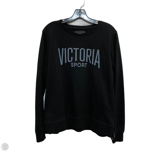 Sweatshirt Crewneck By Victorias Secret In Black, Size: L