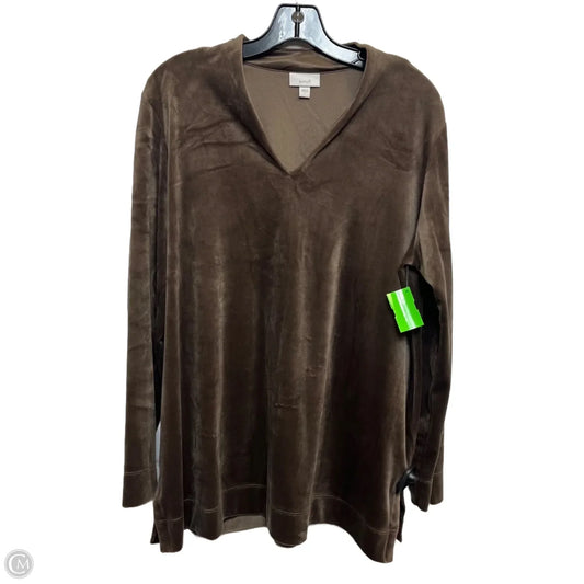 Top Long Sleeve By J. Jill In Brown, Size: L