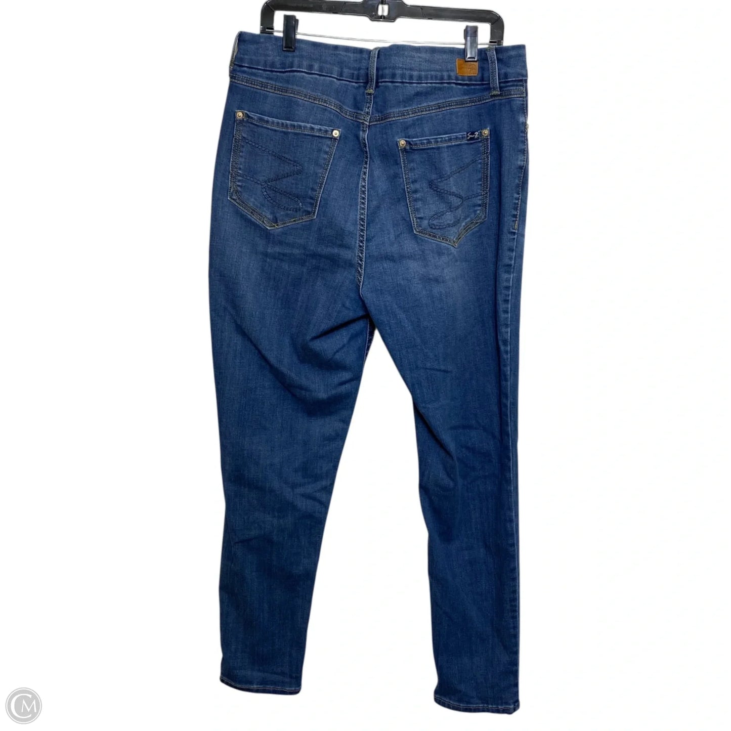 Jeans Straight By Seven 7 In Blue Denim, Size: 16