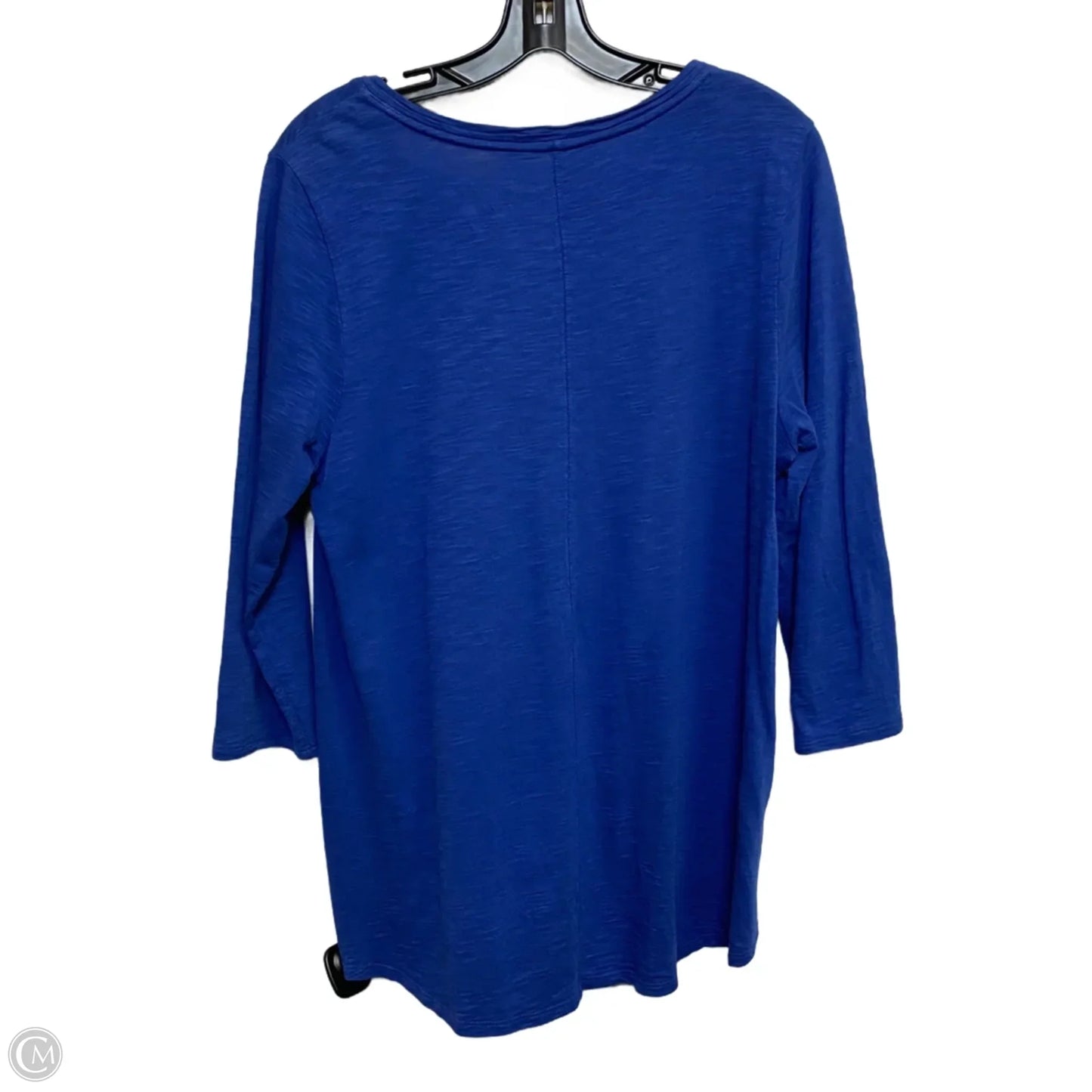 Top 3/4 Sleeve By Chicos In Blue, Size: L