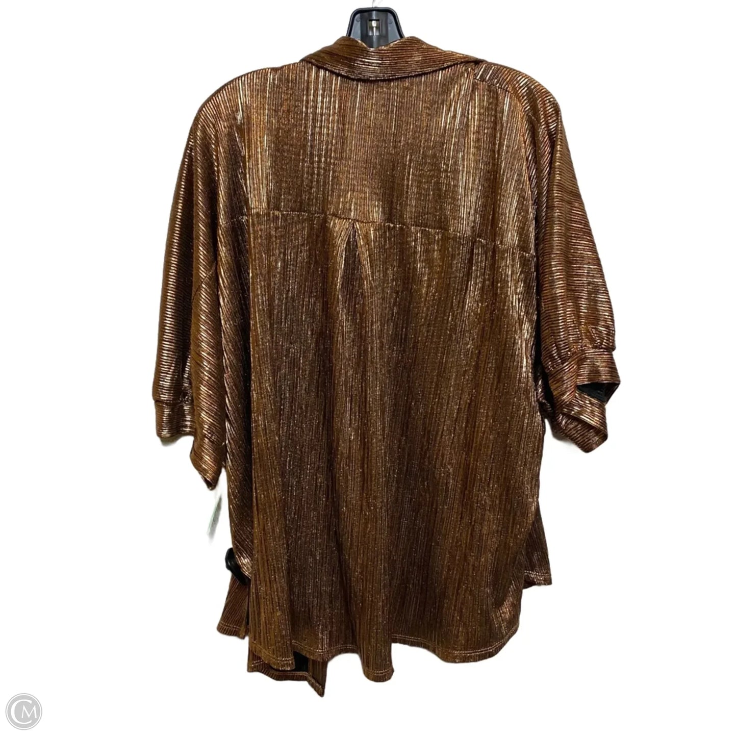 Top 3/4 Sleeve By Adrienne In Bronze, Size: Xs