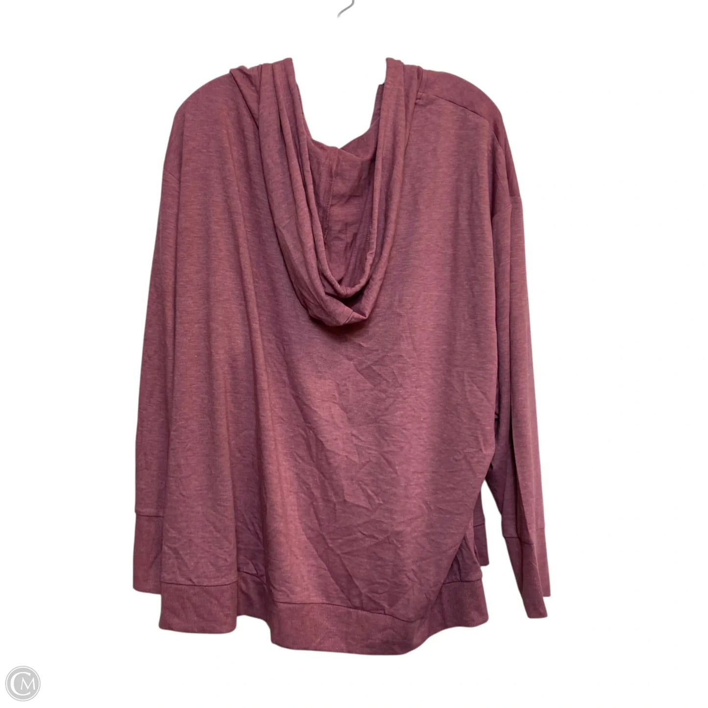 Athletic Top Long Sleeve Hoodie By Rbx In Pink, Size: 3x