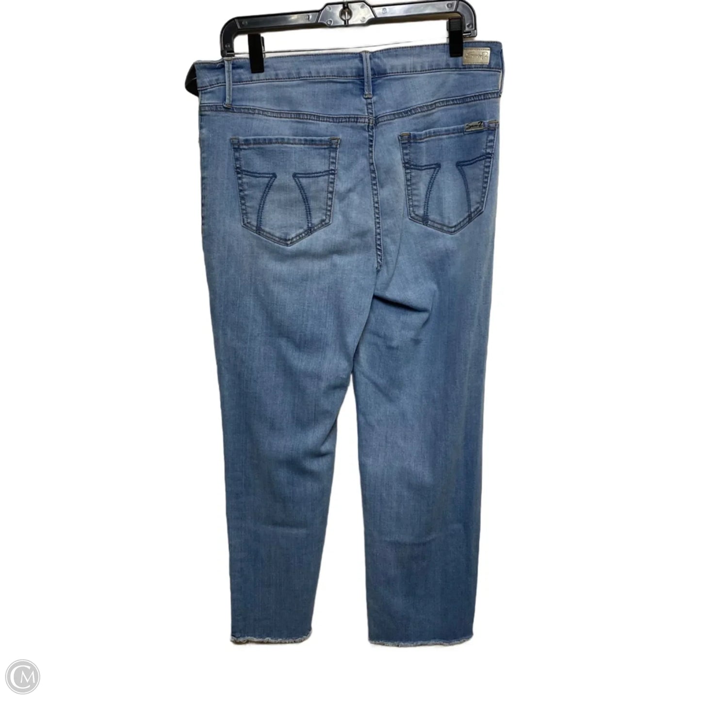 Jeans Straight By Seven 7 In Blue Denim, Size: 10