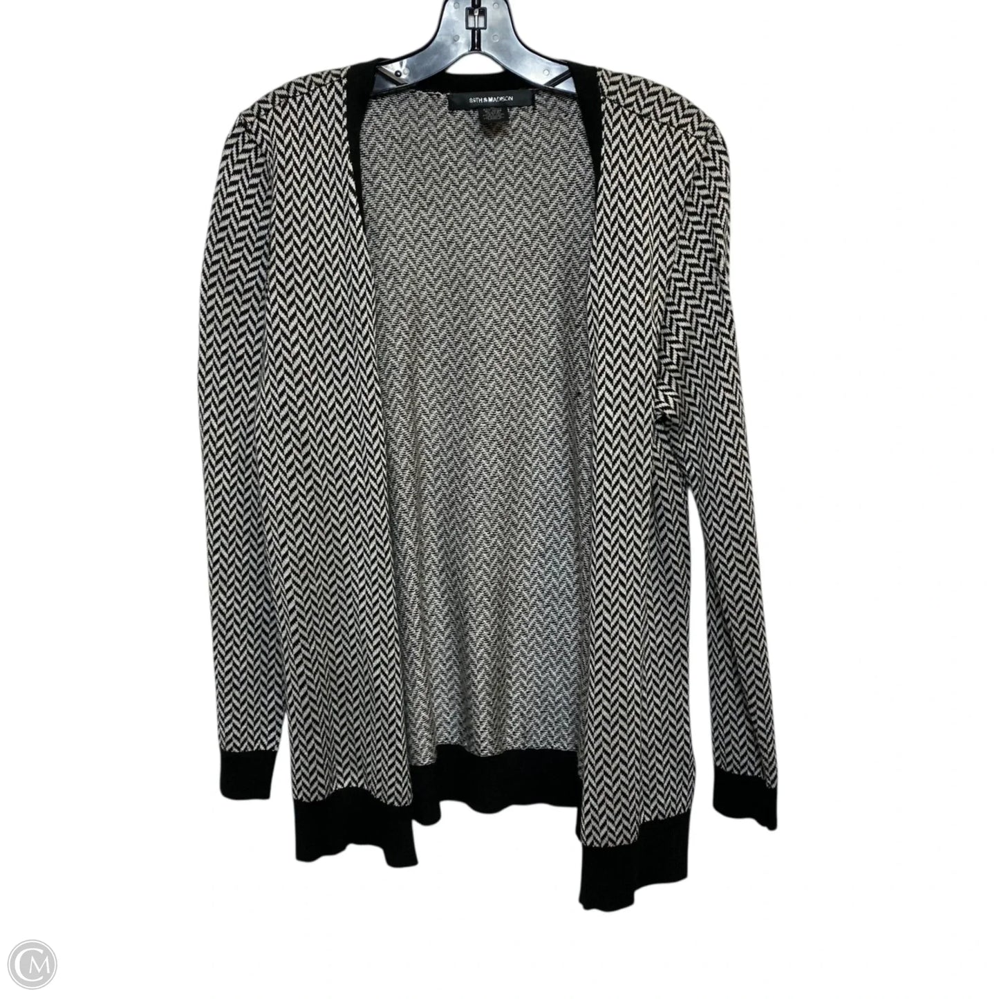 Cardigan By 89th And Madison In Black & Grey, Size: M