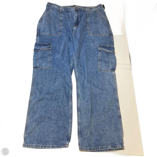 Jeans Wide Leg By Fashion Nova In Blue Denim, Size: 20