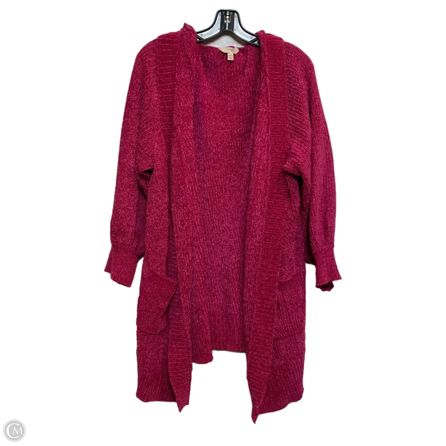 Sweater Cardigan By Terra & Sky In Pink, Size: 3x