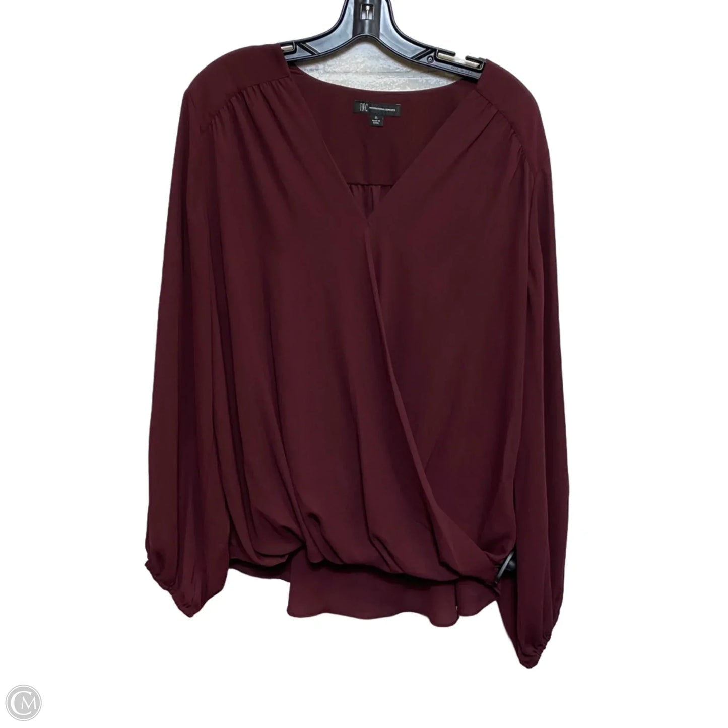 Top Long Sleeve By Inc In Red, Size: Xl