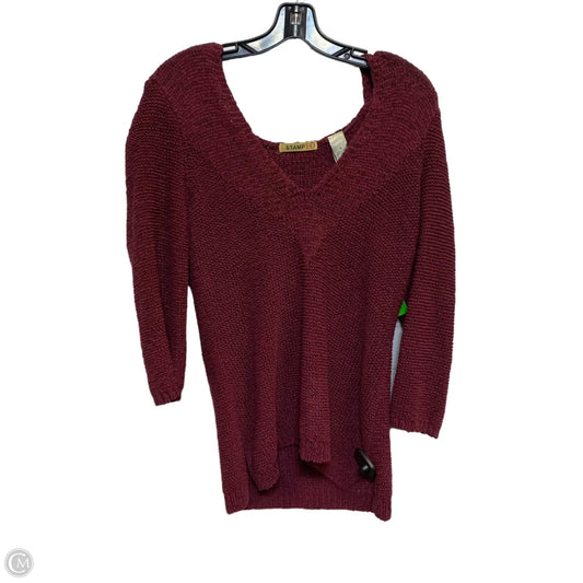 Sweater By Stamp 10 In Maroon, Size: M