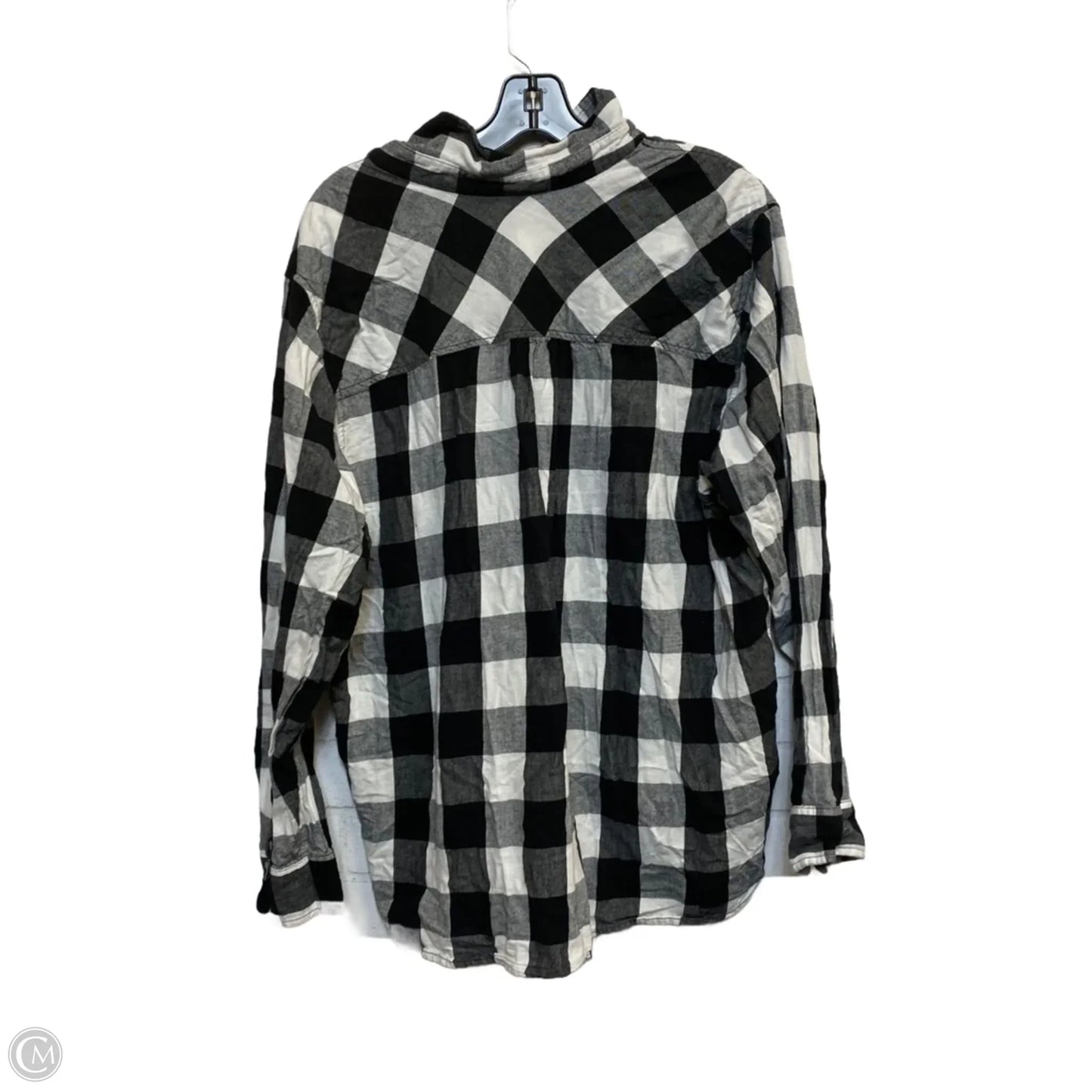 Top Long Sleeve By Time And Tru In Black & White, Size: Xxl