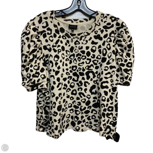 Top Short Sleeve By Who What Wear In Animal Print, Size: Xxl