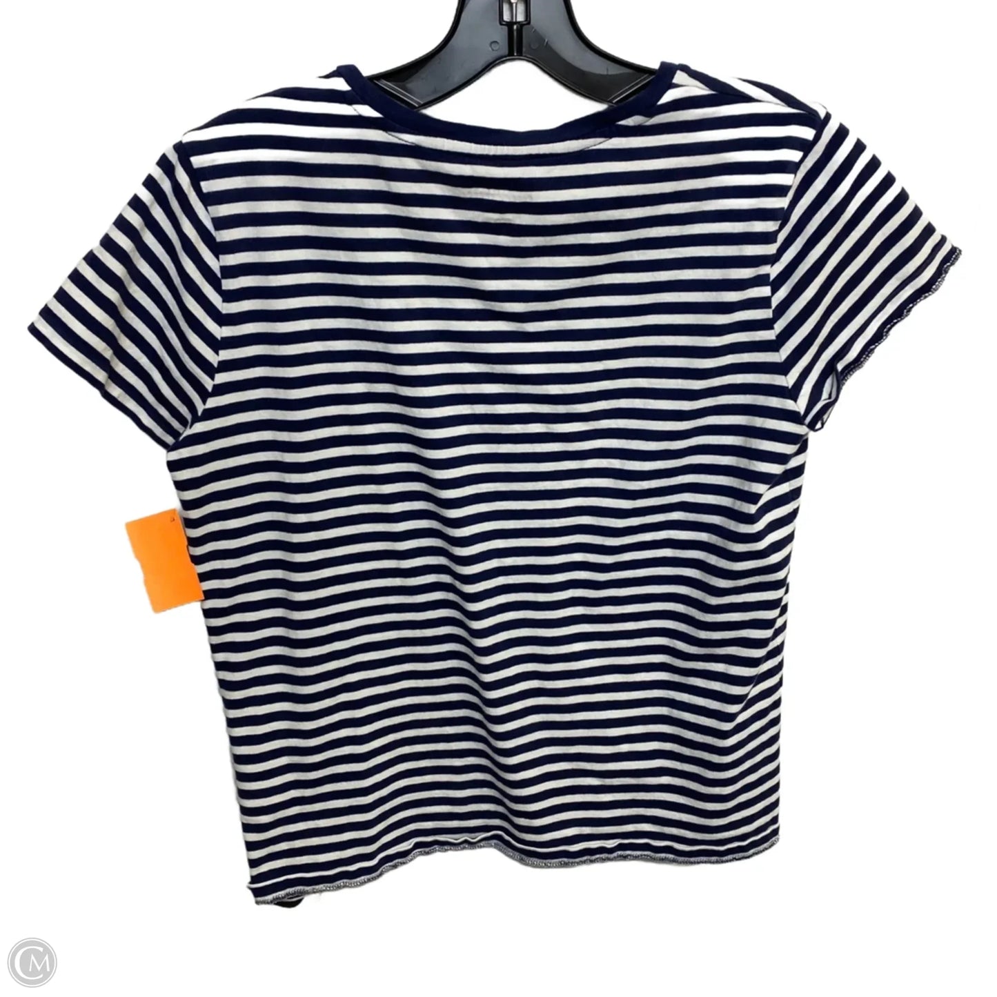 Top Short Sleeve By Polo Ralph Lauren In Brown & White, Size: M