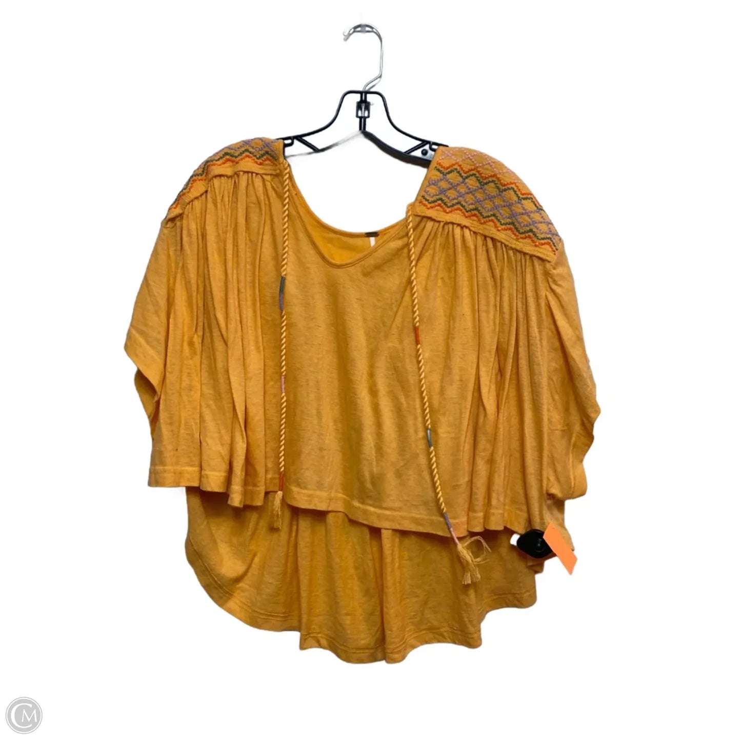 Top Short Sleeve By Free People In Orange, Size: M