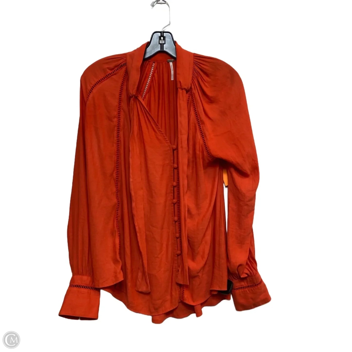Top Long Sleeve By Free People In Orange, Size: S