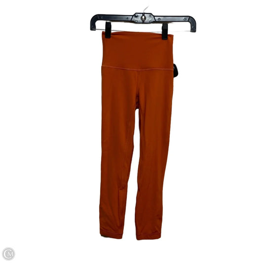 Athletic Leggings By Lululemon In Orange, Size: 0