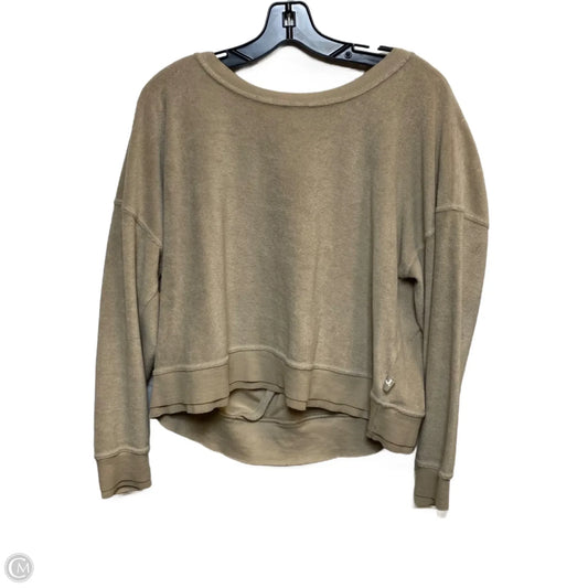 Athletic Top Long Sleeve Crewneck By Joy Lab In Tan, Size: M