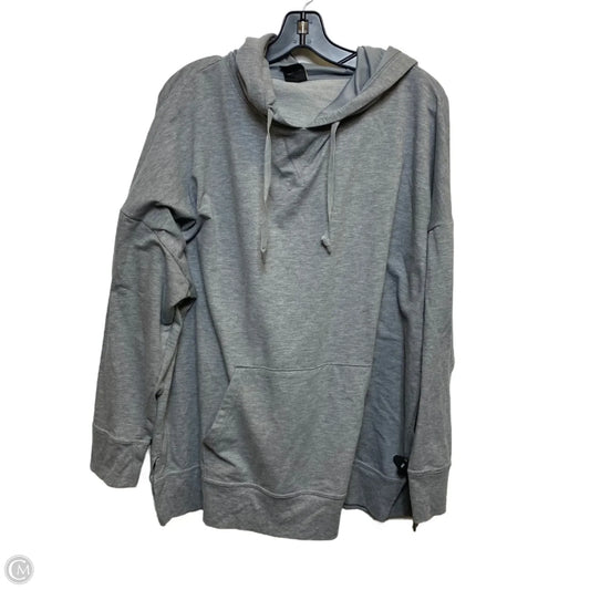 Athletic Sweatshirt Hoodie By Atlantic In Grey, Size: Xxl