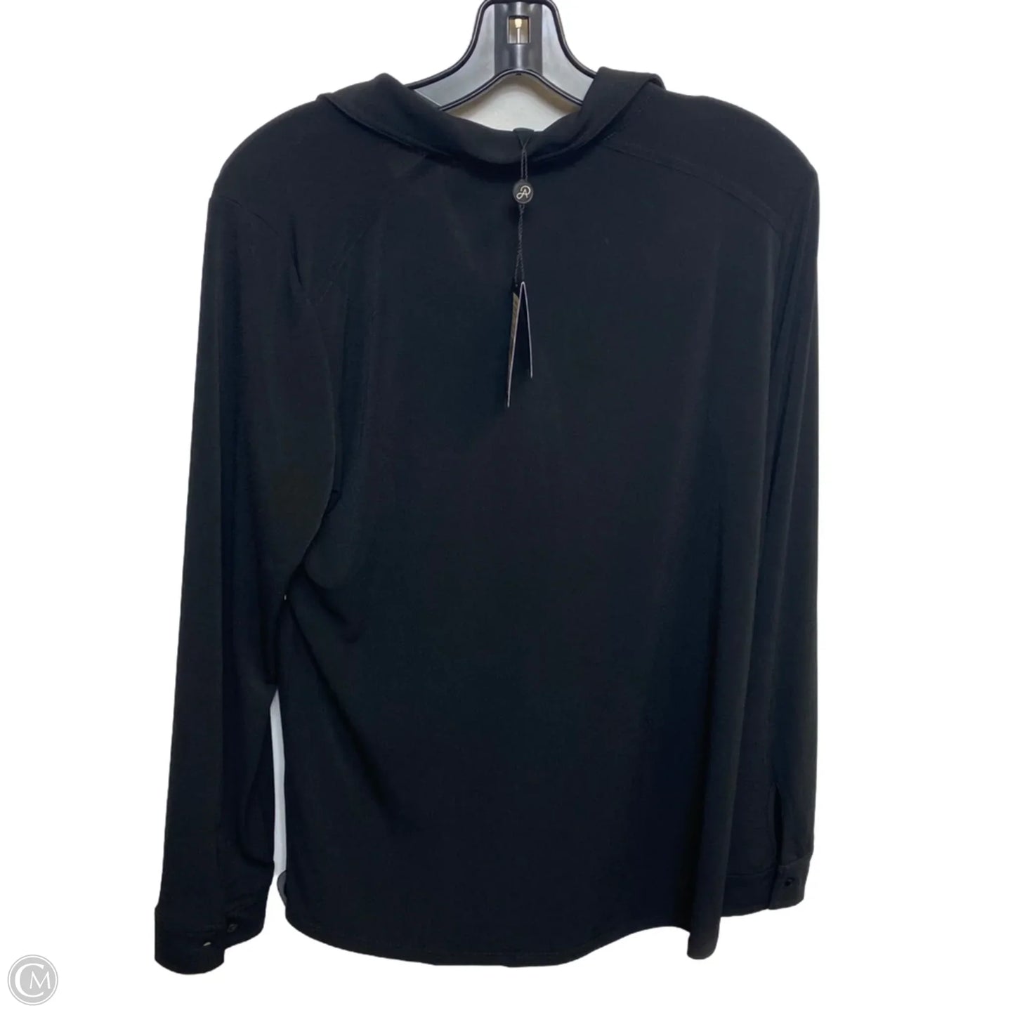 Top Long Sleeve By Adrianna Papell In Black, Size: M