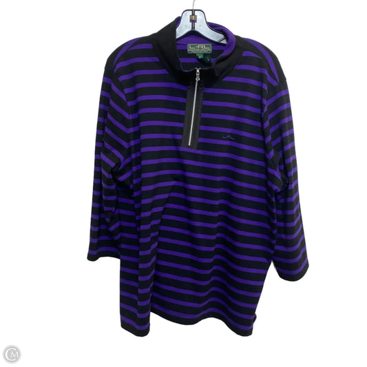Top Long Sleeve By Lauren By Ralph Lauren In Black & Purple, Size: 3x