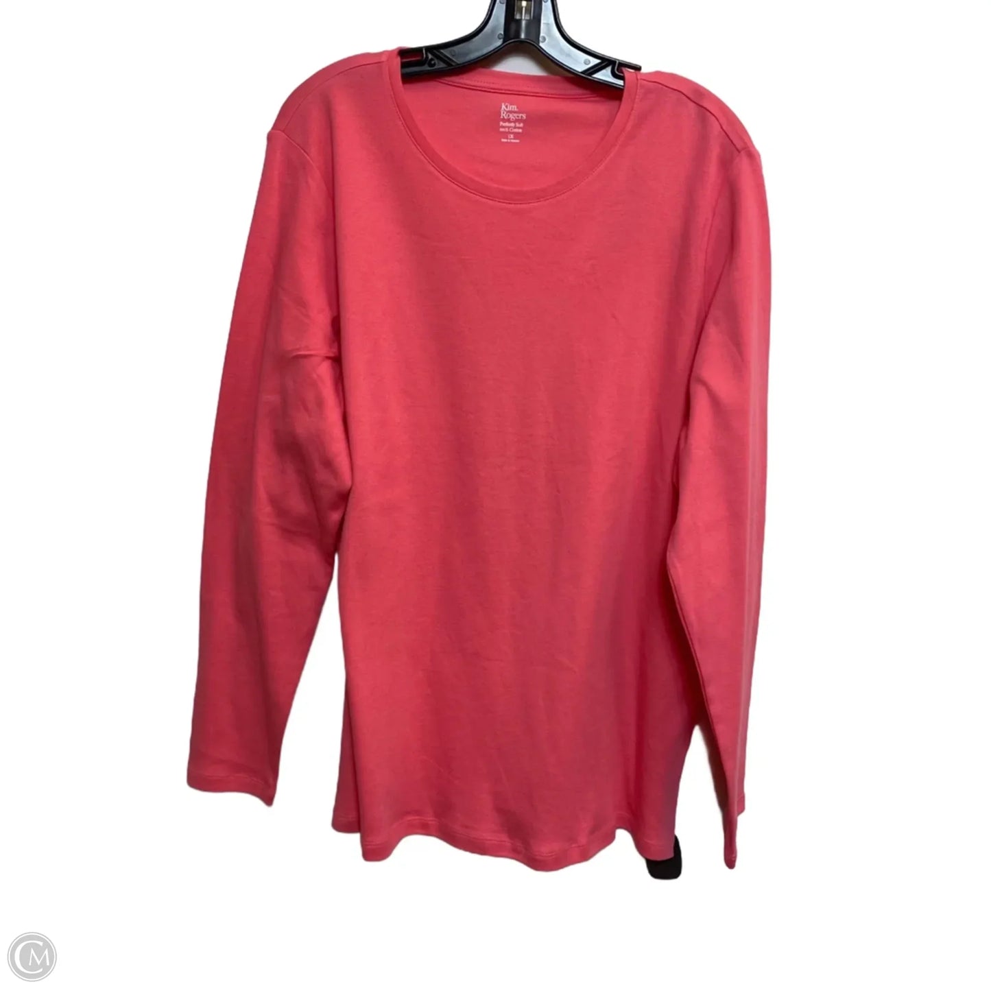 Top Long Sleeve By Kim Rogers In Pink, Size: 1x