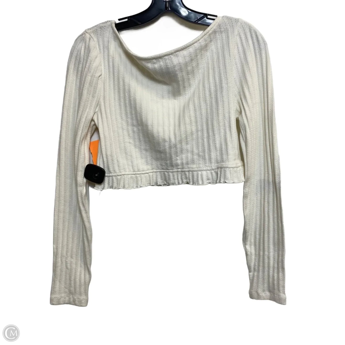 Top Long Sleeve By Forever 21 In Cream, Size: L