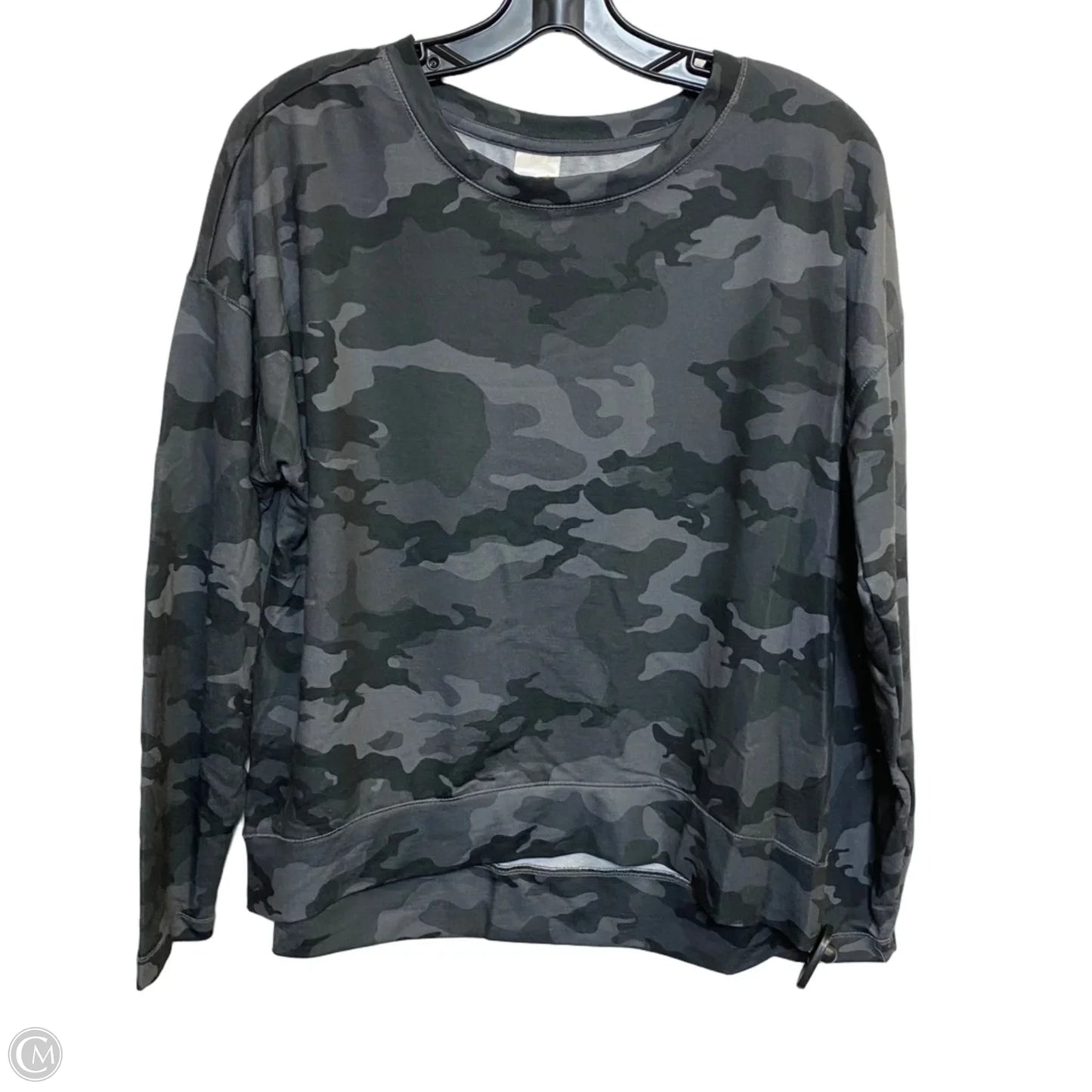 Athletic Top Long Sleeve Crewneck By Avia In Grey, Size: L