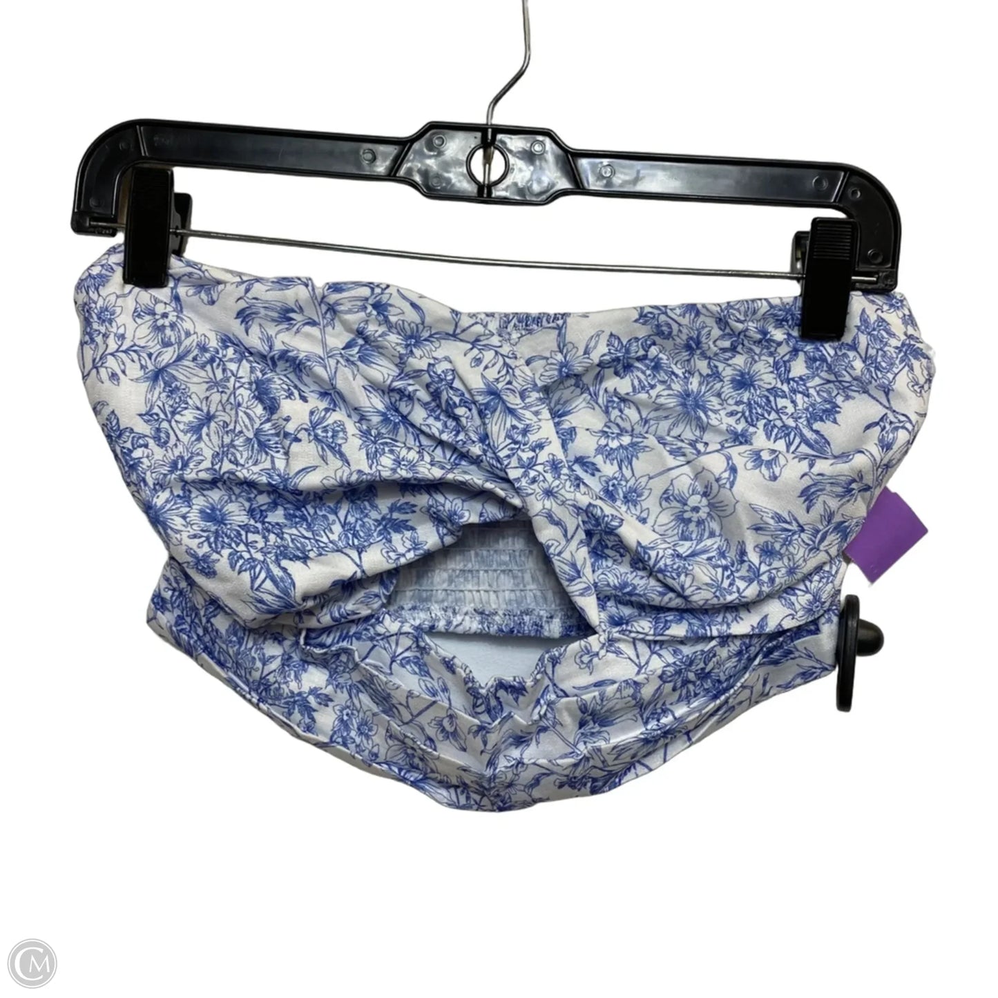 Top Sleeveless By Shein In Blue & White, Size: S