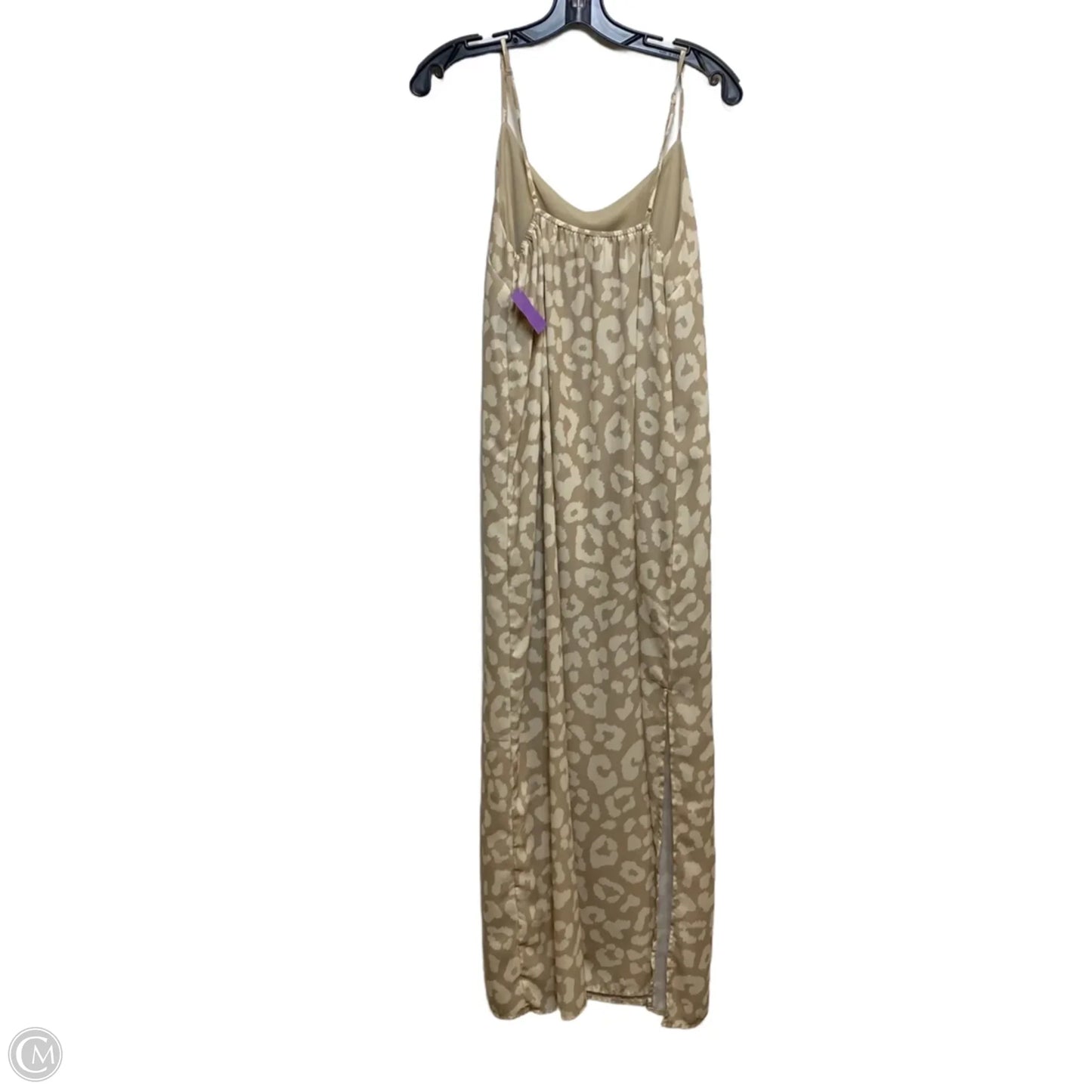 Dress Casual Maxi By Pink In Tan & White, Size: Medium